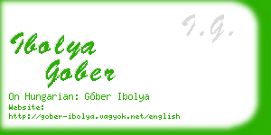 ibolya gober business card